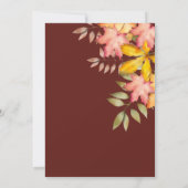 Herfst in liefde terracotta Herfst herfstbladeren  Kaart (Achterkant)