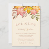 Herfst in liefde terracotta Herfst herfstbladeren  Kaart (Voorkant)