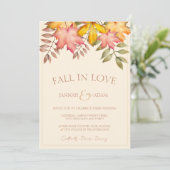 Herfst in liefde terracotta Herfst herfstbladeren  Kaart (Staand voorkant)