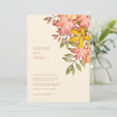 Herfst in liefde terracotta Herfst herfstbladeren  Kaart (Staand voorkant)