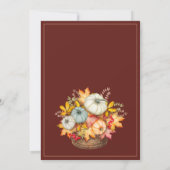 Herfst in liefde Terracotta herfst pompoen bruilof Kaart (Achterkant)