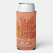 Herfst in Liefde Terracotta Maple Leaf Wedding Fav Seltzer Blikjeskoeler (Seltzer Achterkant)