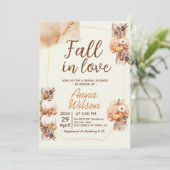 herfst in liefde terracotta pampas grass vrijgezel kaart (Staand voorkant)