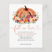 Herfst in Liefde Terracotta Pompoen Vrijgezellenfe Briefkaart (Voorkant)