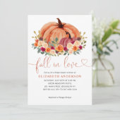 Herfst in Liefde Terracotta Pompoen Vrijgezellenfe Kaart (Staand voorkant)