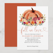 Herfst in Liefde Terracotta Pompoen Vrijgezellenfe Kaart (Voorkant / Achterkant)