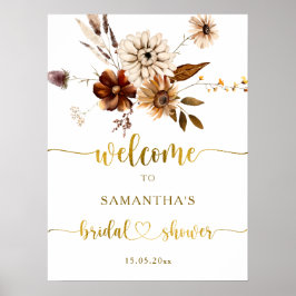 Herfst in Liefde Terracotta Vrijgezellenfeest Welk Poster