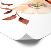 Herfst in Liefde Terracotta Vrijgezellenfeest Welk Poster (Hoek)