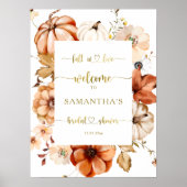 Herfst in Liefde Terracotta Vrijgezellenfeest Welk Poster (Voorkant)