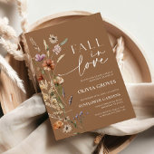 Herfst in Liefde Terracotta Wildflower Vrijgezelle Kaart