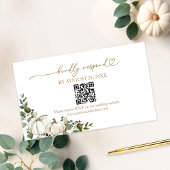 Herfst in Liefde Trouwen QR Online RSVP Kaart