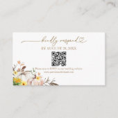 Herfst in Liefde Trouwen QR Online RSVP Kaart (Voorkant)