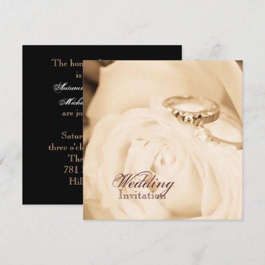 Herfst in liefde trouwring verlovingsfeest kaart (Voorkant / Achterkant)