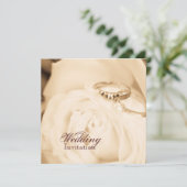 Herfst in liefde trouwring verlovingsfeest kaart (Staand voorkant)