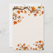Herfst in Liefde Uitnodiging, Vallen in Liefde Tro Kaart (Achterkant)