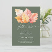 Herfst in liefde val laat Vrijgezellenfeest achter Kaart (Staand voorkant)