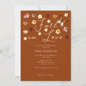 Herfst in Liefde Verbrand Sinaasappel Wildflower V Kaart (Voorkant)