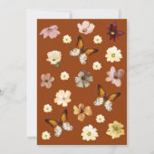 Herfst in Liefde Verbrand Sinaasappel Wildflower V Kaart (Achterkant)