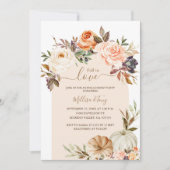 Herfst in Liefde Verbrande Sinaasappels Pompoen Va Kaart (Voorkant)