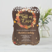 Herfst in liefde verloedering partijuitnodiging kaart (Staand voorkant)