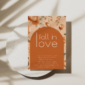 Herfst in Liefde Verloving Douche Party Invite Kaart