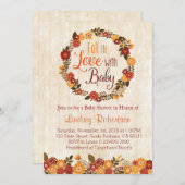 Herfst in liefde voor Baby shower Uitnodiging (Voorkant / Achterkant)
