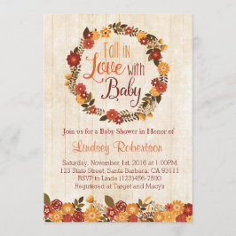 Herfst in liefde voor Baby shower Uitnodiging