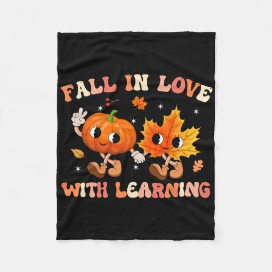 Herfst in liefde voor het leren van Herfst leraar Fleece Deken (Voorkant)