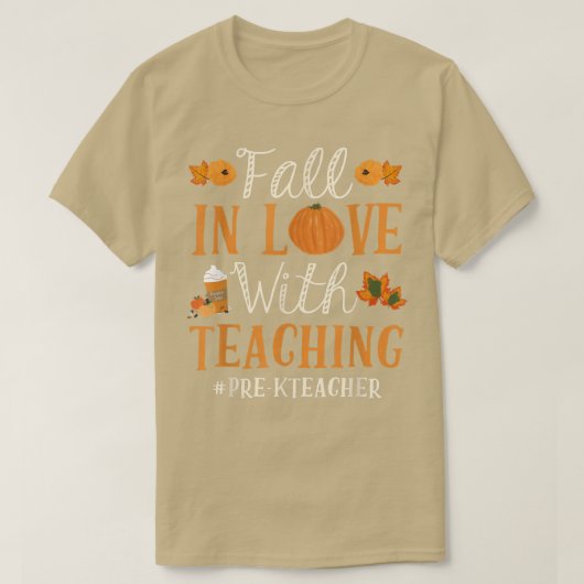 Herfst in liefde voor het onderwijs PreK herfst se T-shirt (Design voorkant)