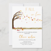 Herfst in liefde Vrijgezellenfeest - bladeren en r Kaart (Voorkant)