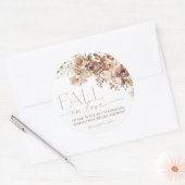 Herfst in Liefde vrijgezellenfeest bloemenbruin ne Ronde Sticker (Envelop)