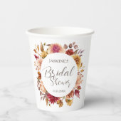 Herfst in Liefde Vrijgezellenfeest | Bloom Floral Papieren Bekers (Voorkant)