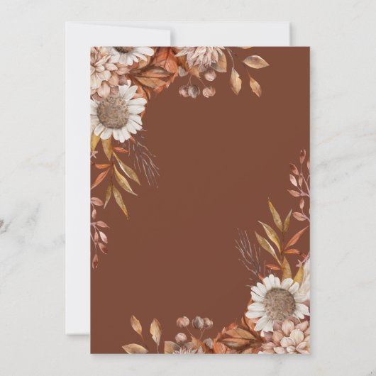 Herfst in Liefde Vrijgezellenfeest Boho Rust Zonne Kaart (Achterkant)