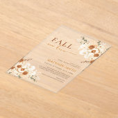 Herfst in liefde Vrijgezellenfeest Boho Terracotta Acryl Uitnodigingen (Laagn)