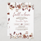 Herfst in liefde, Vrijgezellenfeest, Bride Luncheo Kaart (Voorkant / Achterkant)