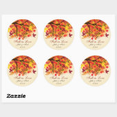 Herfst in Liefde Vrijgezellenfeest Bruiloft Sticke Ronde Sticker (Vel)