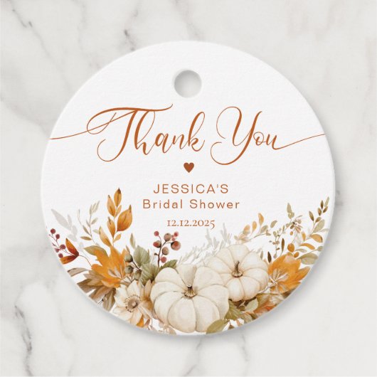 Herfst in liefde vrijgezellenfeest dank u bedankjes labels (Voorkant)