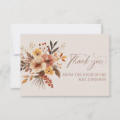 Herfst in liefde Vrijgezellenfeest Dank u Bedankkaart (Voorkant)