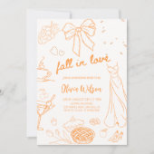 Herfst in liefde Vrijgezellenfeest - Elegante herf Kaart (Voorkant)