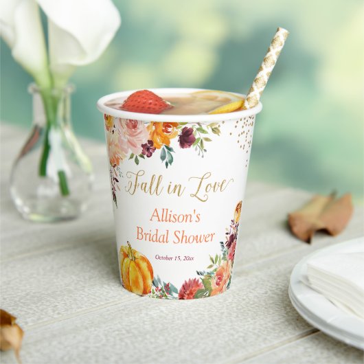 Herfst in Liefde | Vrijgezellenfeest "gouden herfs Papieren Bekers (Insitu)