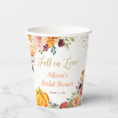 Herfst in Liefde | Vrijgezellenfeest "gouden herfs Papieren Bekers (Voorkant)