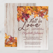 Herfst in Liefde Vrijgezellenfeest Hout Herfstblad Kaart (Voorkant / Achterkant)