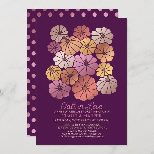 Herfst in Liefde Vrijgezellenfeest Kaart (Voorkant / Achterkant)