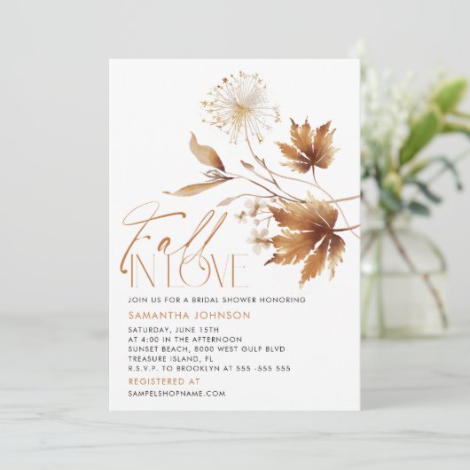 Herfst in Liefde Vrijgezellenfeest Kaart (Staand voorkant)