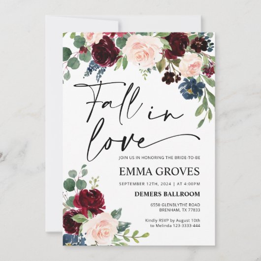 Herfst in Liefde Vrijgezellenfeest Kaart (Voorkant)