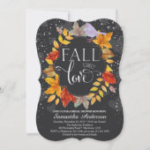 Herfst in liefde Vrijgezellenfeest nodigt uit tot  Kaart (Voorkant)