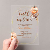 Herfst in Liefde Vrijgezellenfeest Pampas Grass Fl Acryl Uitnodigingen (Insitu (Draagbaar))