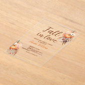 Herfst in Liefde Vrijgezellenfeest Pampas Grass Fl Acryl Uitnodigingen (Laagn)