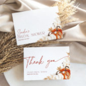 Herfst in Liefde Vrijgezellenfeest Pompoen Dank je Bedankkaart
