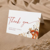 Herfst in Liefde Vrijgezellenfeest Pompoen Dank je Bedankkaart